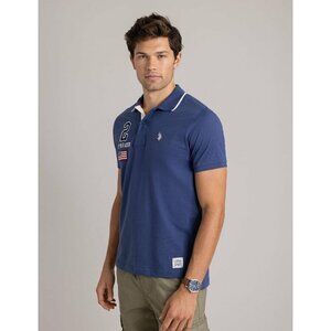 U.S. Polo Assn 2# Polo Shirt Men's Large Oceana Blue Collared Short Sleeves USA